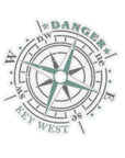 Sticker - Danger Charters Compass Black and Blue/Green