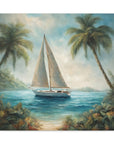 Canvas Gallery print "Sailboat paradise"