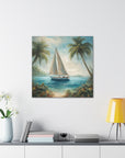 Canvas Gallery print "Sailboat paradise"