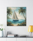 Canvas Gallery print "Sailboat paradise"