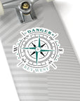 Sticker - Danger Charters Compass Black and Blue/Green