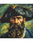 Canvas Gallery print "Blackbeard the Pirate"
