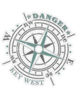 Sticker - Danger Charters Compass Black and Blue/Green