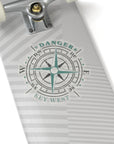 Sticker - Danger Charters Compass Black and Blue/Green