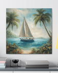Canvas Gallery print "Sailboat paradise"
