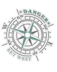 Sticker - Danger Charters Compass Black and Blue/Green