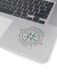 Sticker - Danger Charters Compass Black and Blue/Green