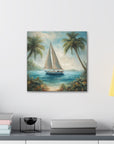 Canvas Gallery print "Sailboat paradise"