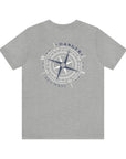 Adult Tee - Danger Compass White / Blue