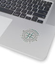 Sticker - Danger Charters Compass Black and Blue/Green