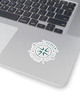 Sticker - Danger Charters Compass Black and Blue/Green