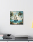 Canvas Gallery print "Sailboat paradise"