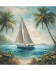 Canvas Gallery print "Sailboat paradise"