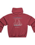 Danger Charters Hoody - White/Blue Sail back