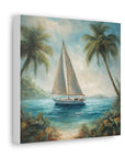 Canvas Gallery print "Sailboat paradise"