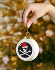 Pirate Santa Christmas Ball Ornament