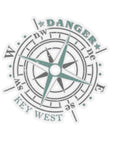 Sticker - Danger Charters Compass Black and Blue/Green
