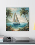 Canvas Gallery print "Sailboat paradise"