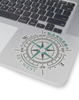 Sticker - Danger Charters Compass Black and Blue/Green