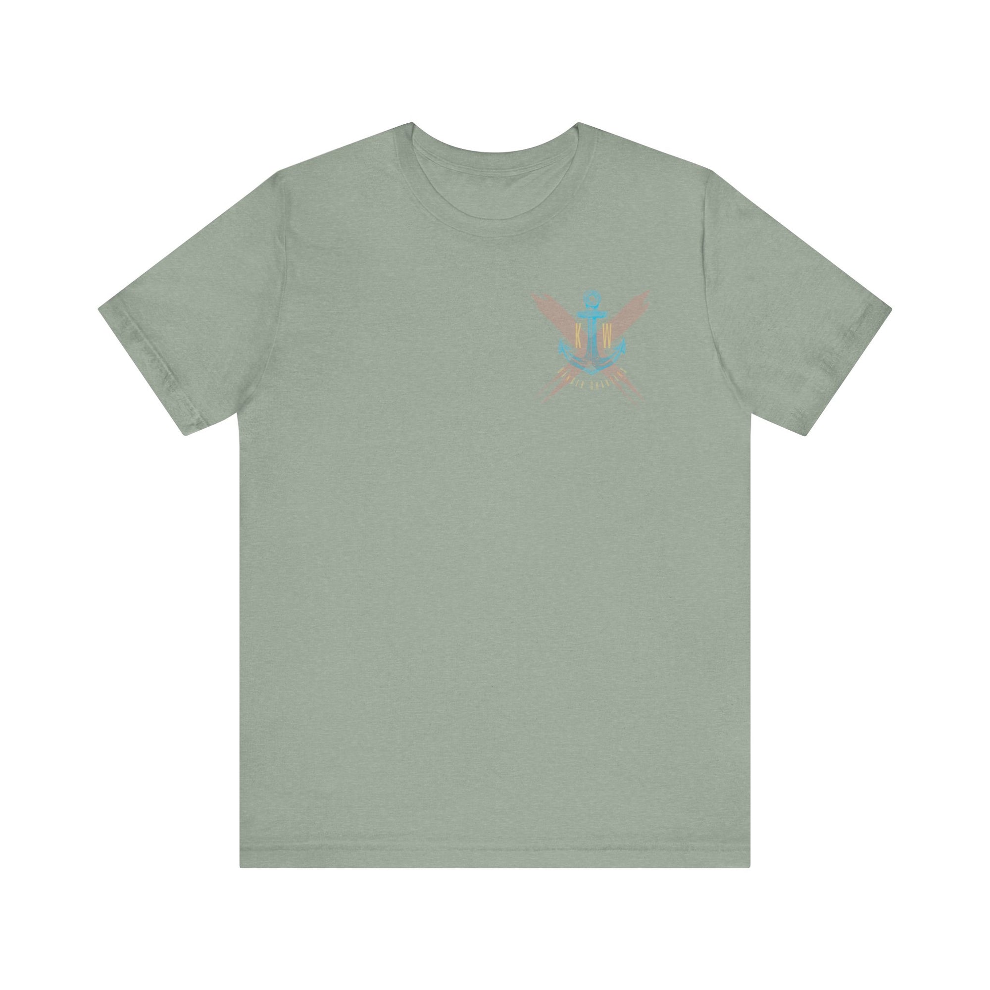 Adult Tee - Dangers Chart / anchor pocket logo