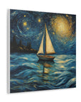 Canvas Gallery print Starry Night Sailboat (Not by Vincent Van Gogh)