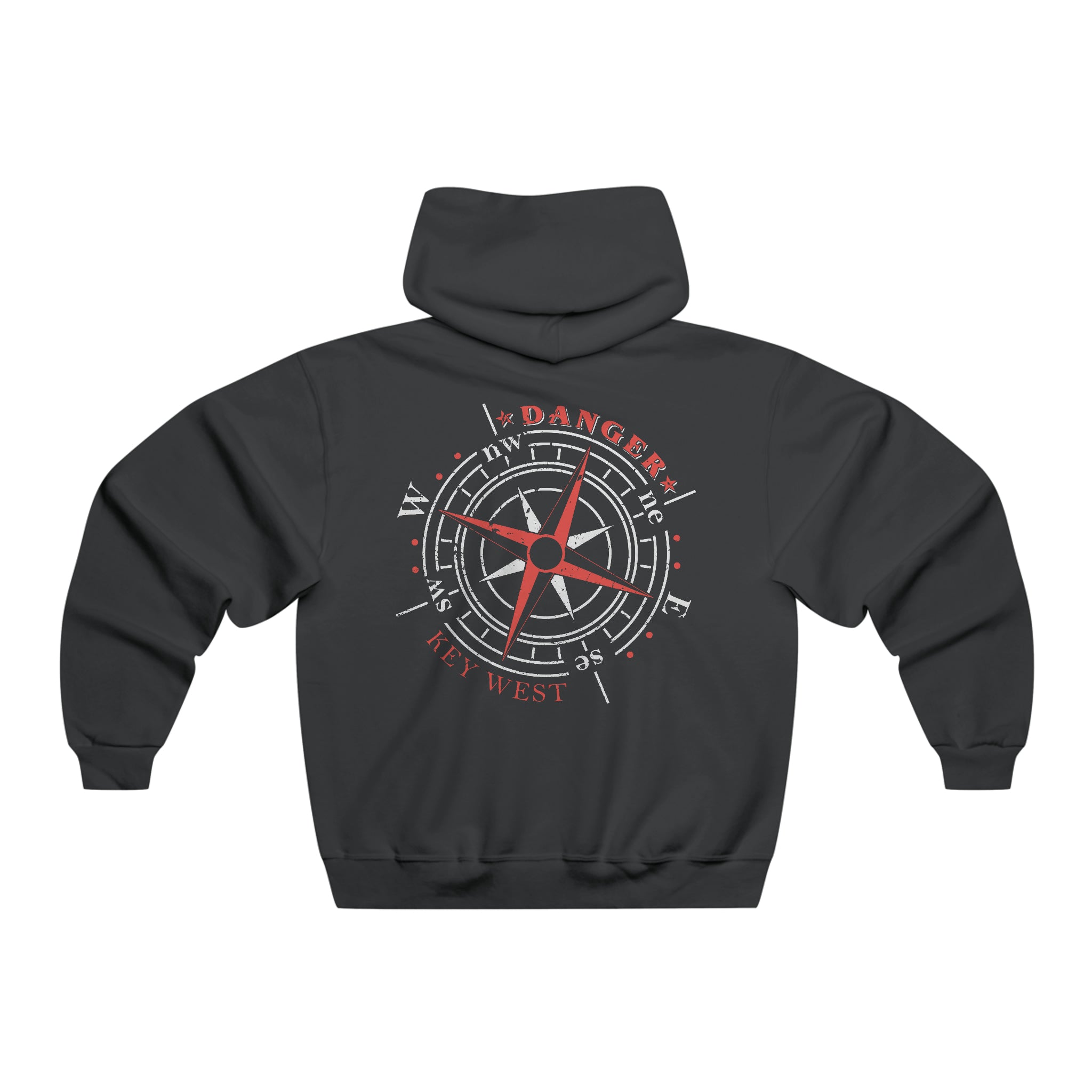 Danger Charters Hoody - White/Red Sail Back – Danger Charters Island Store